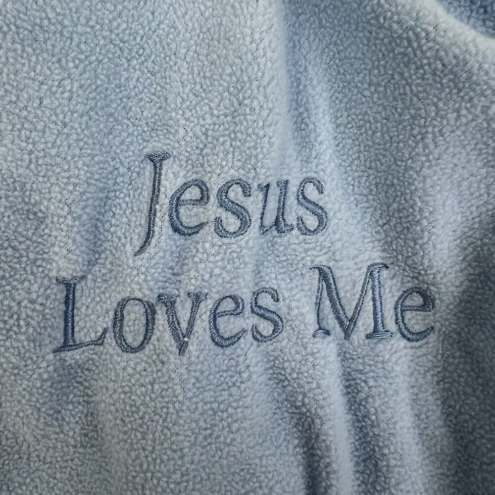Precious Moments Jesus Loves Me Lamb Sheep Baby Security Blanket Lovey Blue Nunu